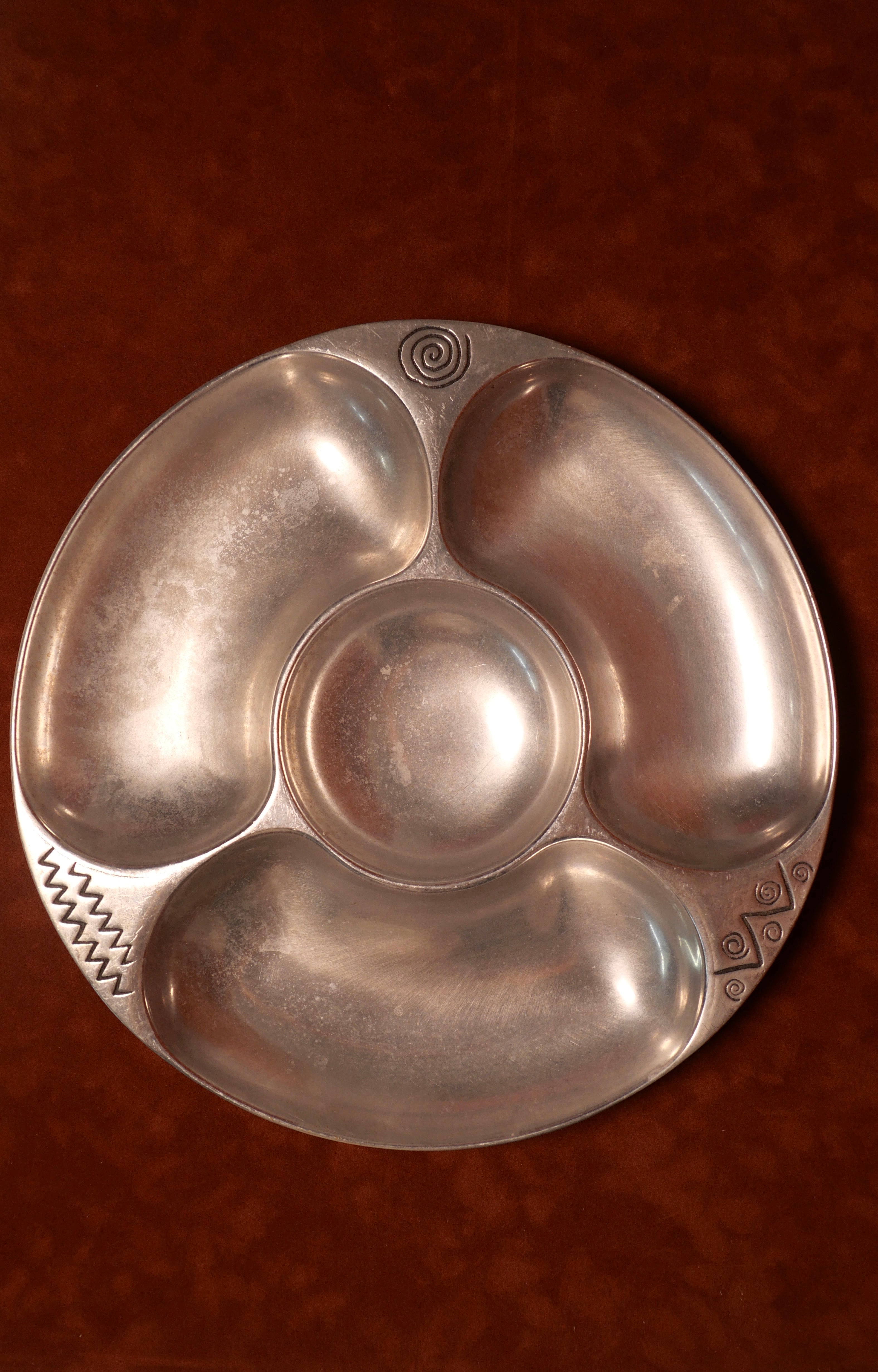 Wilton Armetale” Pewter Serving Tri-Bowl