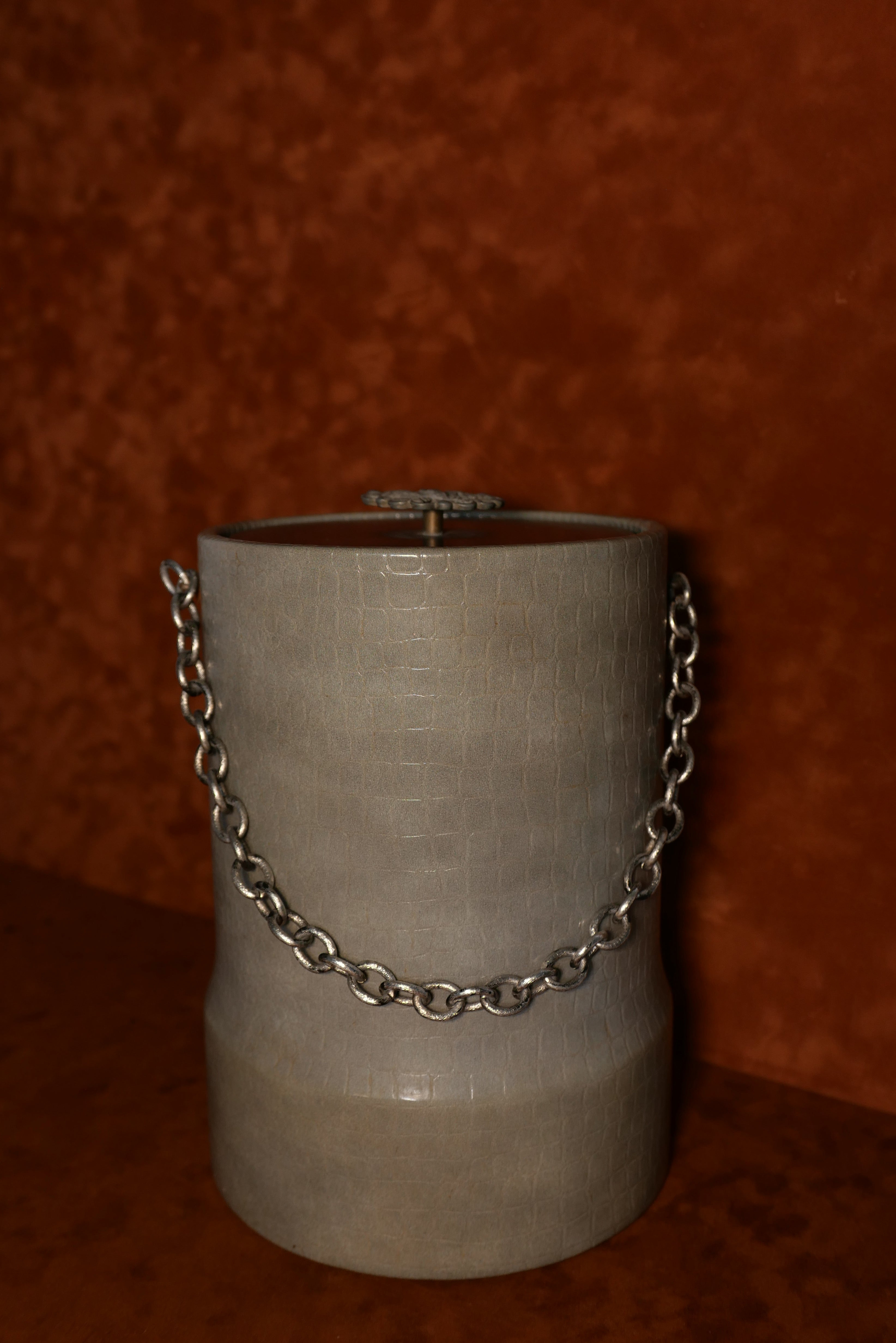 “Croc” Embossed Vinyl Ice Bucket - 1970’s