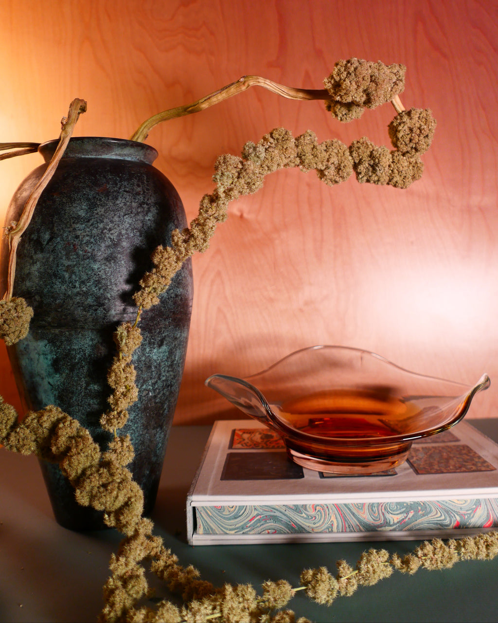 Post-Modern Aluminum Turquoise Vase