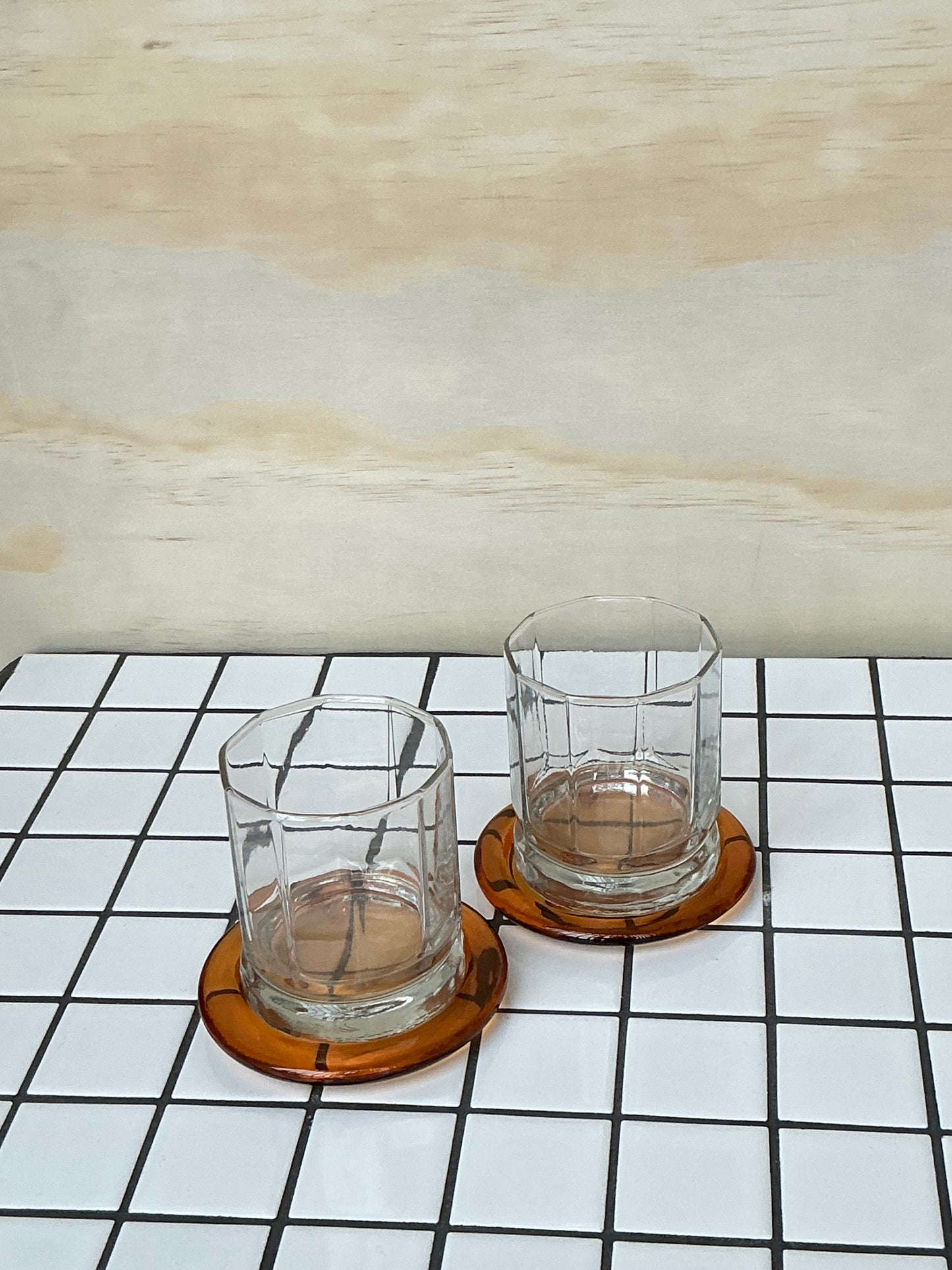 MCM Decagon Lowball Glasses (2)