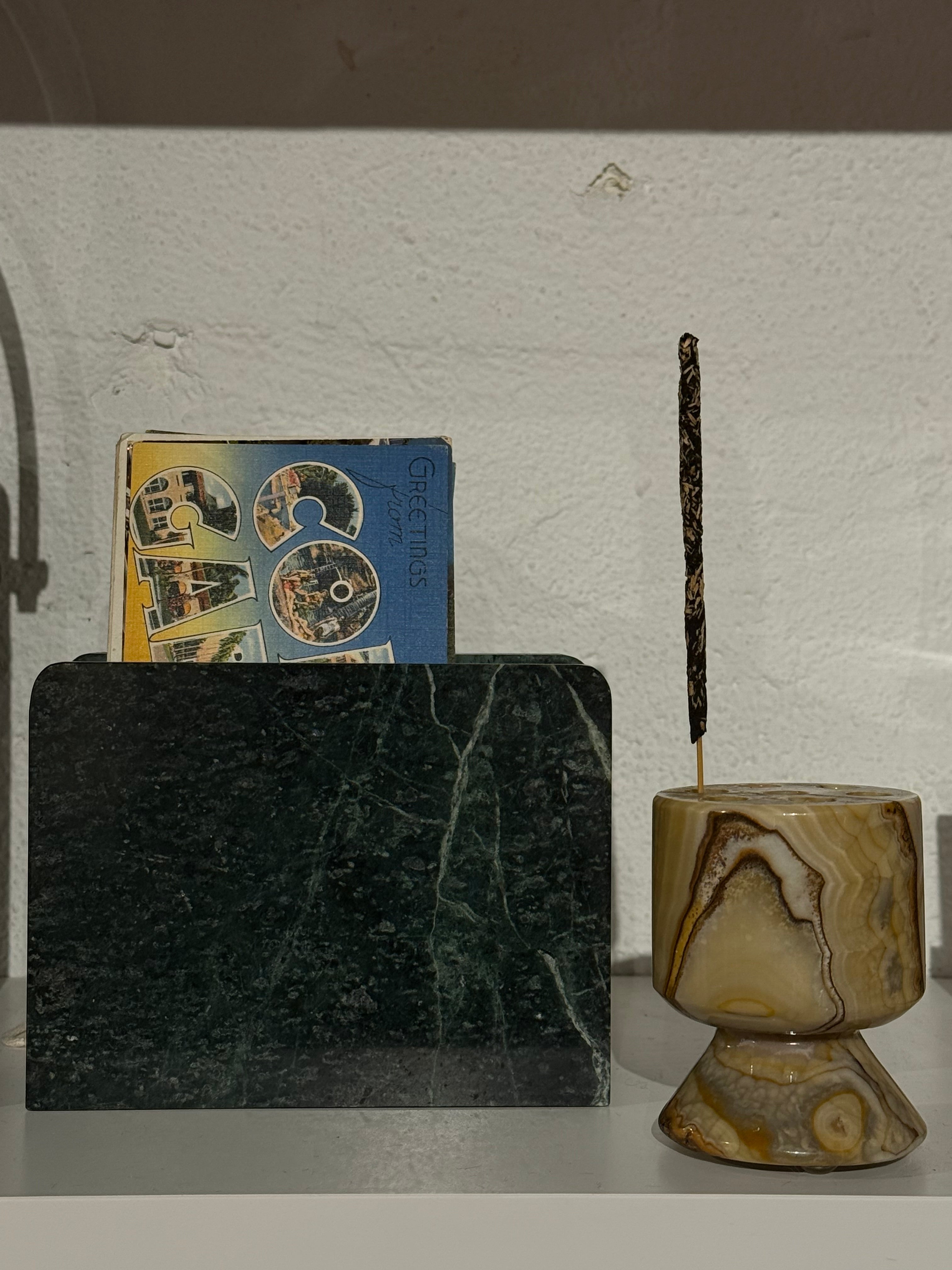 MCM Green Stone Napkin Holder