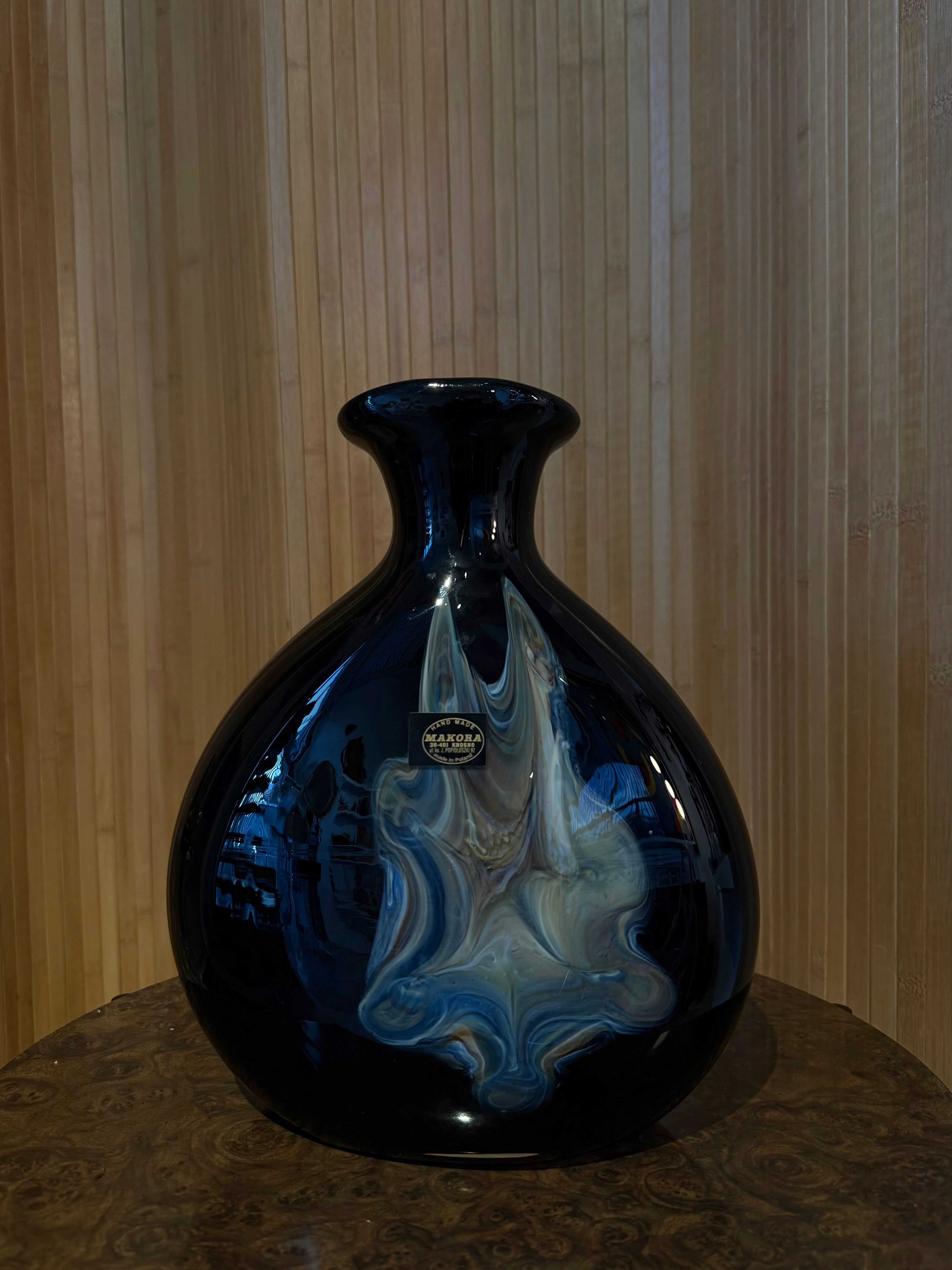 “MAKORA” Krosno Art Glass Vase - Post Modern