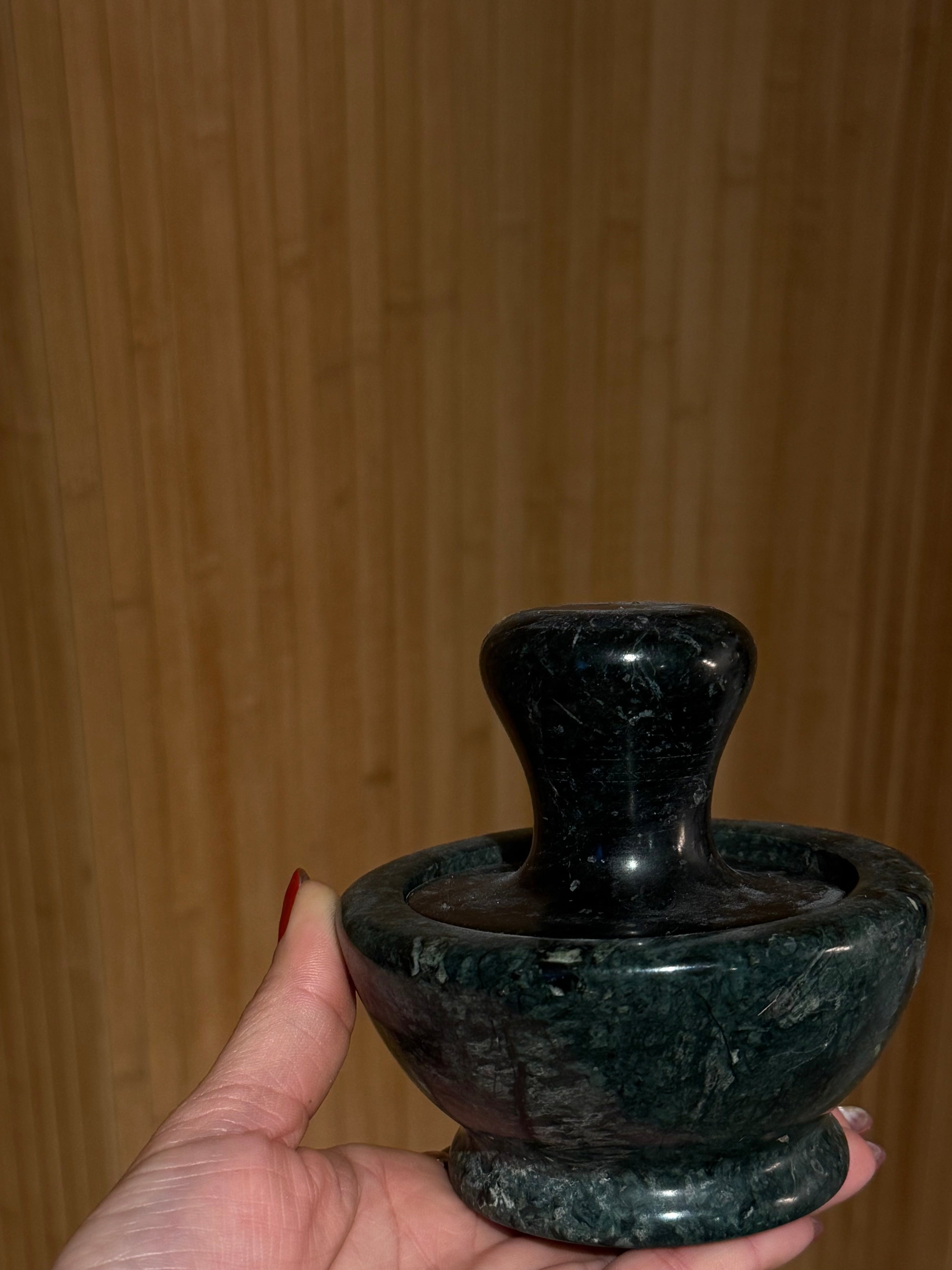 MCM Green Stone Mortar & Pestle