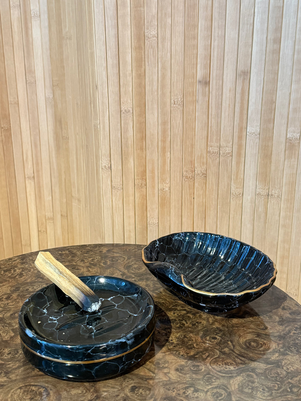 Porcelain Crackle Ashtray - 1950s