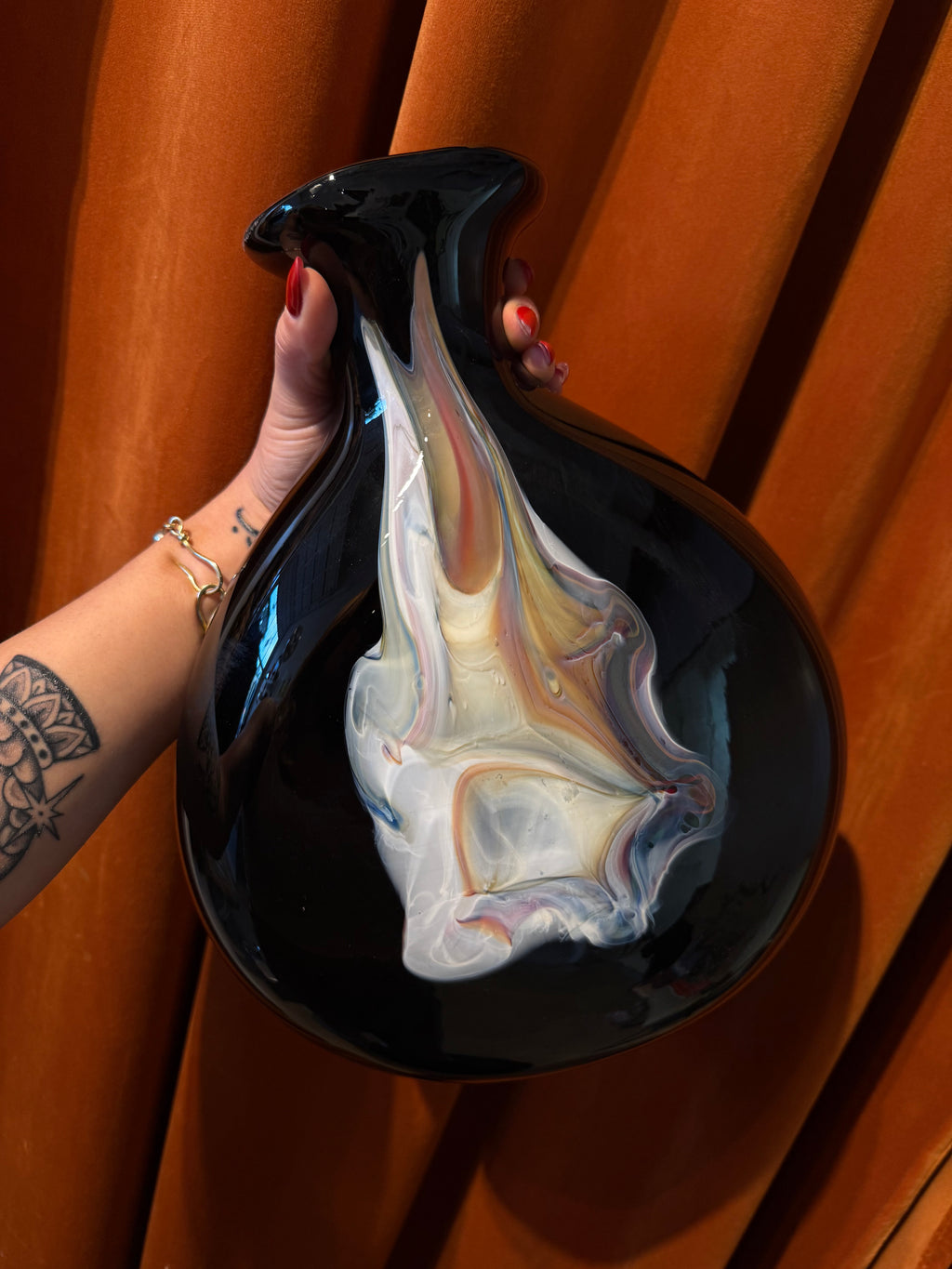“MAKORA” Krosno Art Glass Vase - Post Modern