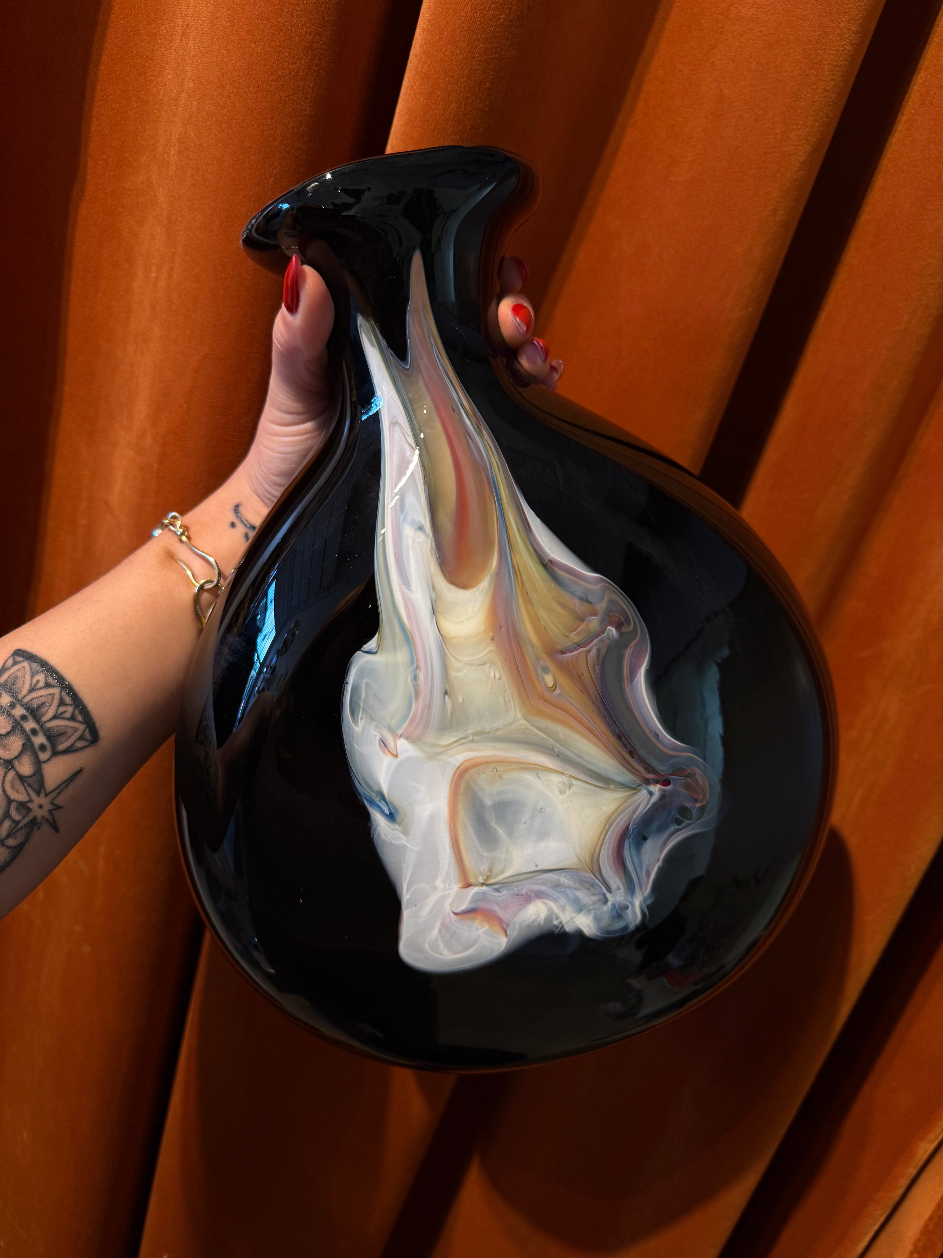 “MAKORA” Krosno Art Glass Vase - Post Modern