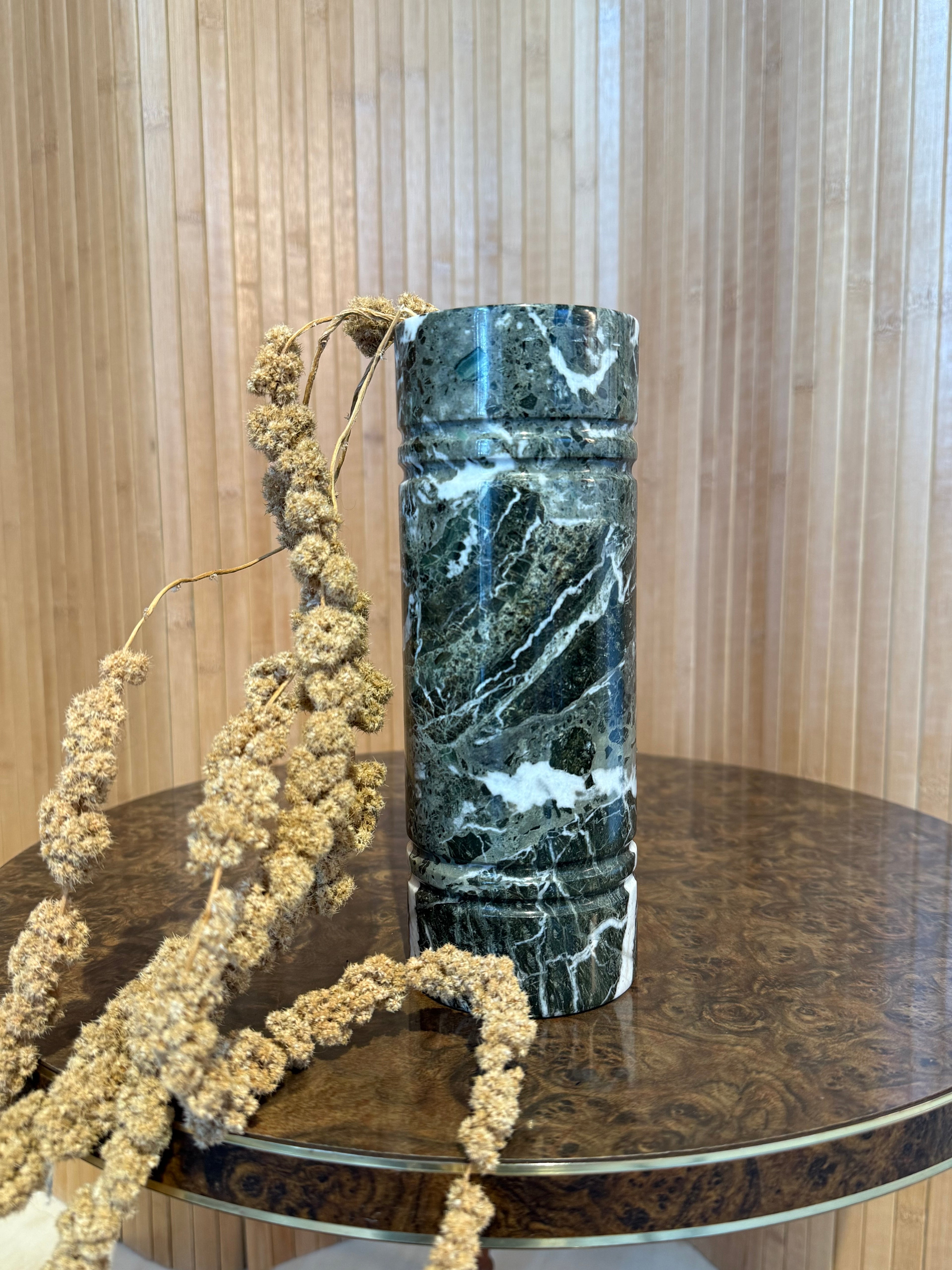 MCM Marble Cylinder Vase